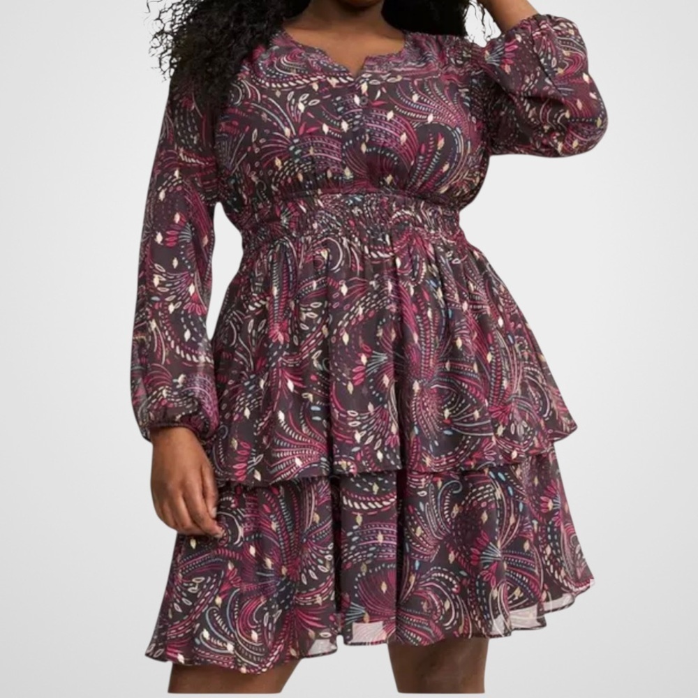 Like New Torrid Smocked Waist Ruffled Skirt Dress Size 2X
